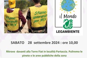 Giornata di pulizia del territorio davanti alla Torre Fiat con Legambiente Massa il 28 settembre