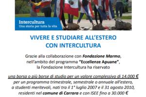 Aperte fino al 10 novembre le iscrizioni per studiare all’estero nel 2025-26 con Intercultura e Fondazione Marmo