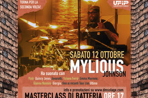 Dms Stage Montignoso: “Mylious Johnson - Masterclass di Batteria” a seguire “Jam Session con House Band” il 12 ottobre