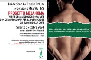 Torna a Marina di Carrara  e a Massa  il “Progetto Melanoma Gratuito” della  Fondazione ANT Italia Onlus