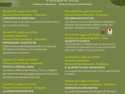 Il Lunigiana International Music Festival sbarca ad Aulla: concerto giovedì 25 luglio nel Chiostro di San Caprasio.